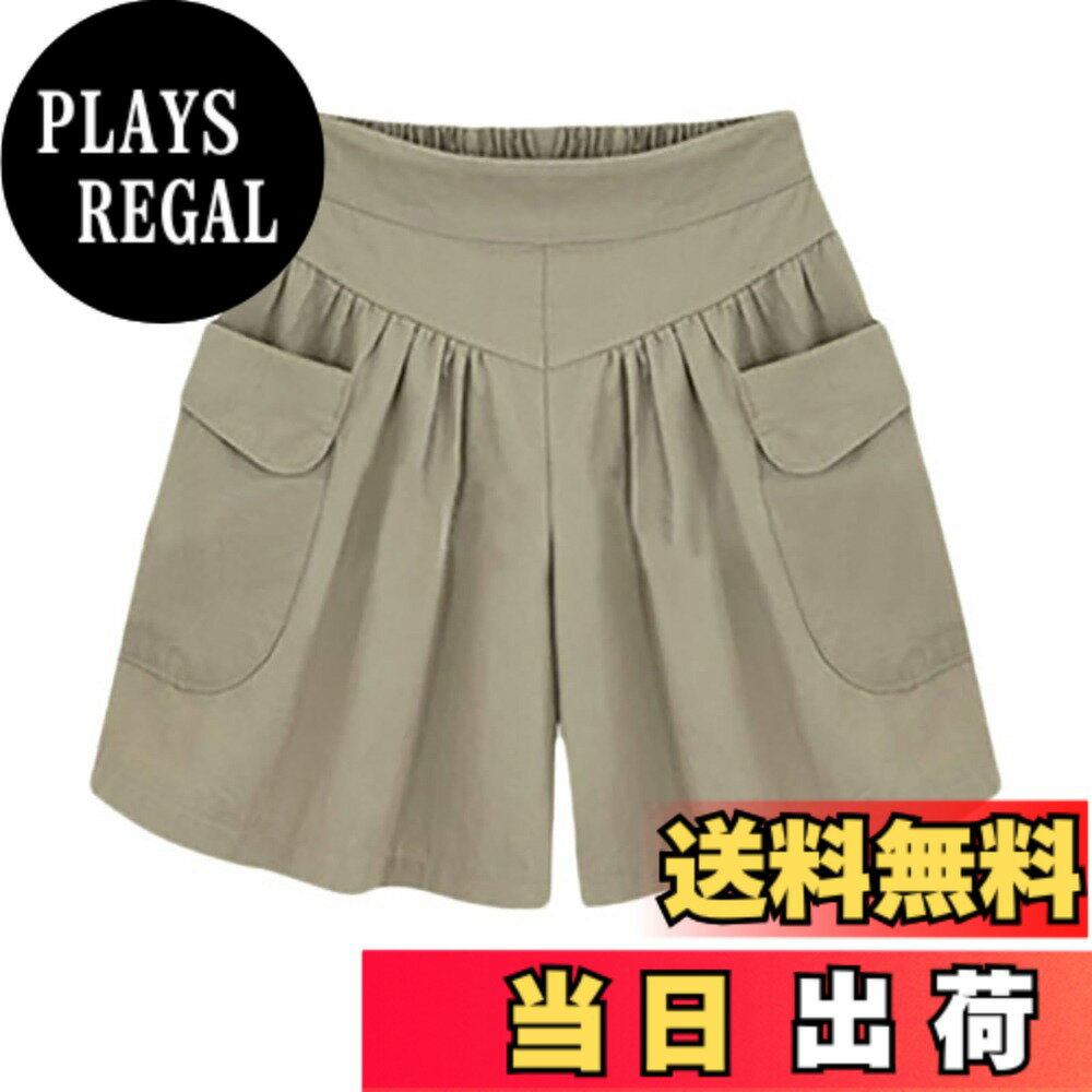 Rakuten - 【送料無料】zuevichn レディース ショートパンツ 大きいサイズ 短パン 夏 色：カーキ、サイズ：3XL