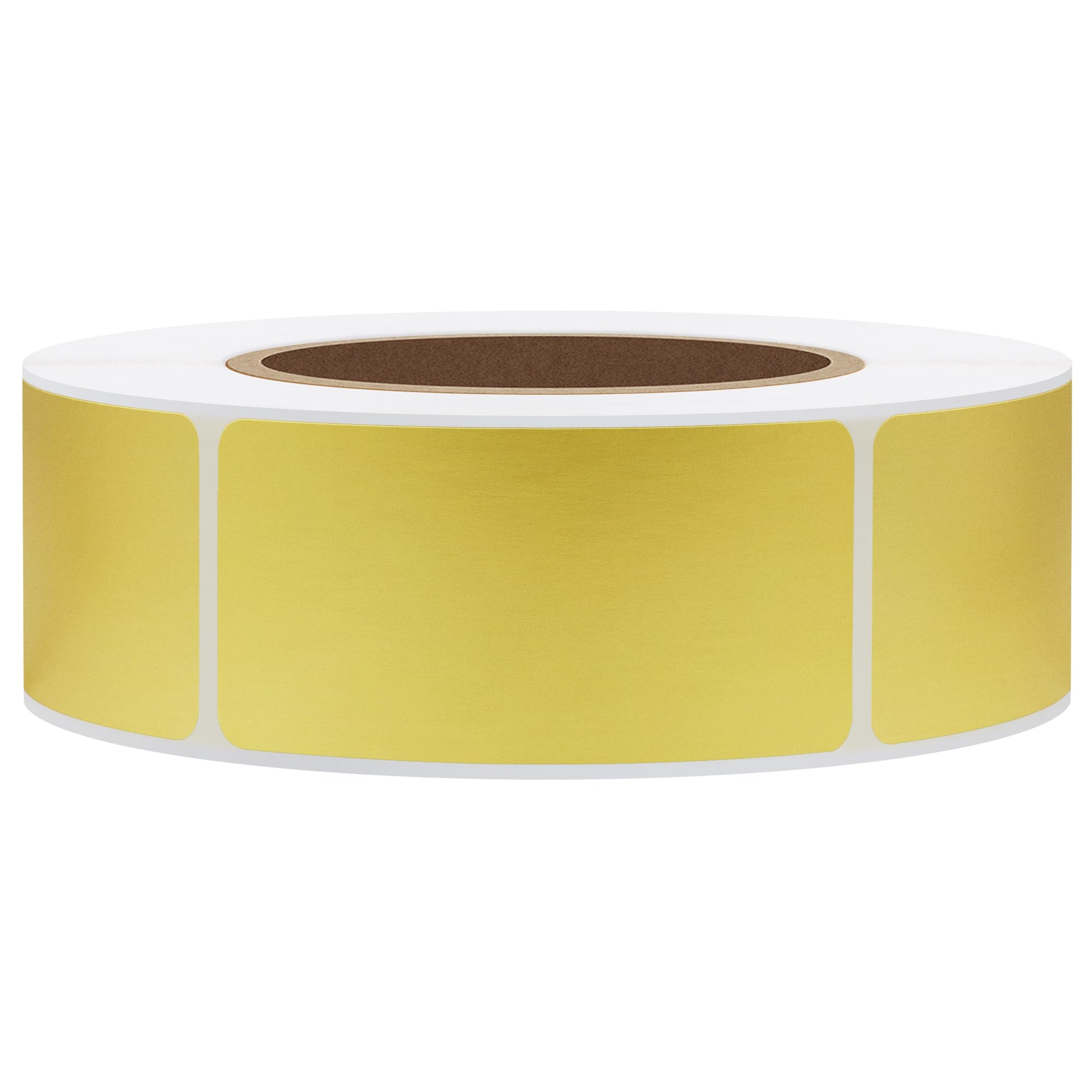 【送料無料】Hybsk 25×51mmカラーコードラベル長方形ロール当たり500ラベル1「x 2」 (蛍光イエロー) 色..