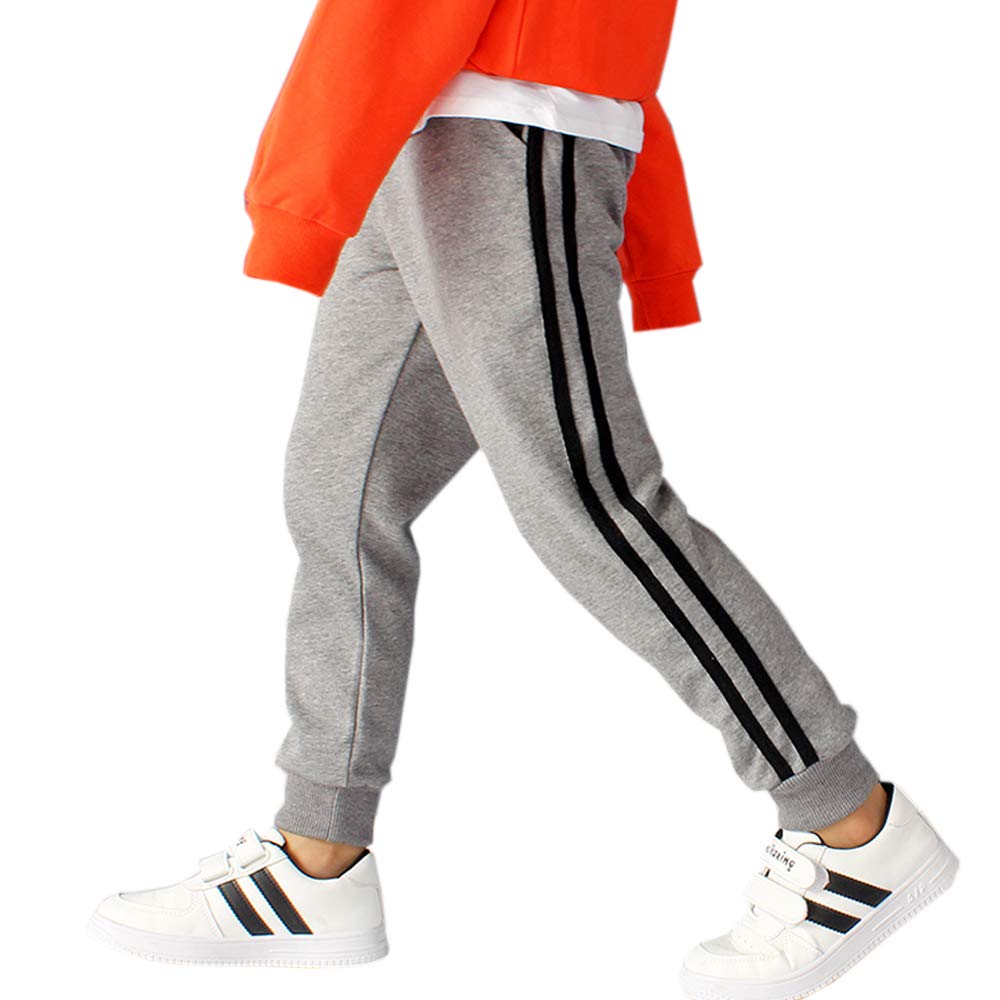【送料無料】[G-UYO] キッズ サイドライン入り 男の子 長ズボン 男児 ジャージ 子供服 ジュニア ロングパンツ 無地 コットン 美脚ストレッチ カジュアル スポーツ ボトムス 5色 120 130 140 150 160cm 色：#3、サイズ：150