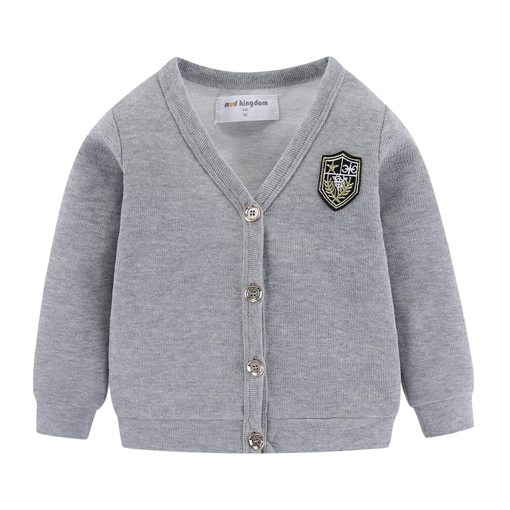 【送料無料】[LittleSpring] カーディガン キッズ vネック スクール ニット 羽織 ワンポイント 春秋 子..