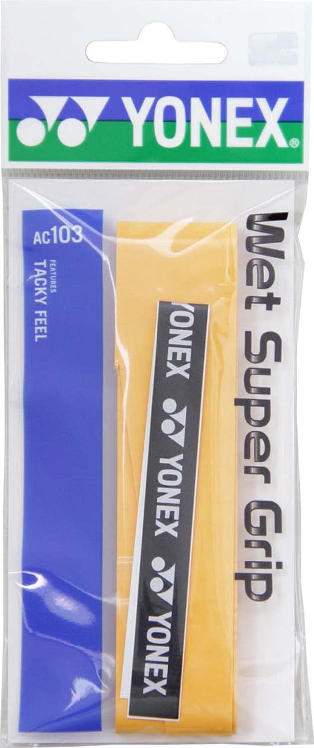 【送料無料】ヨネックス(YONEX) テニス バドミントン グリップテープ ウェットスーパーグリップ 色：オレンジ、サイズ：FF