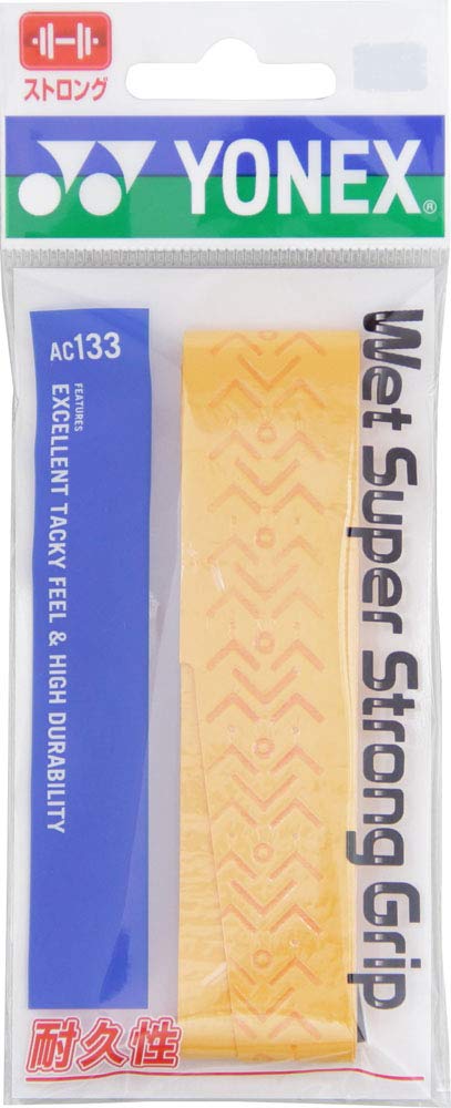 【送料無料】YONEX(ヨネックス)テニス バドミントン グリップテープ ウェットスーパーストロンググリップ (1本入り) AC133 色：(160)ブライトオレンジ、サイズ：FF