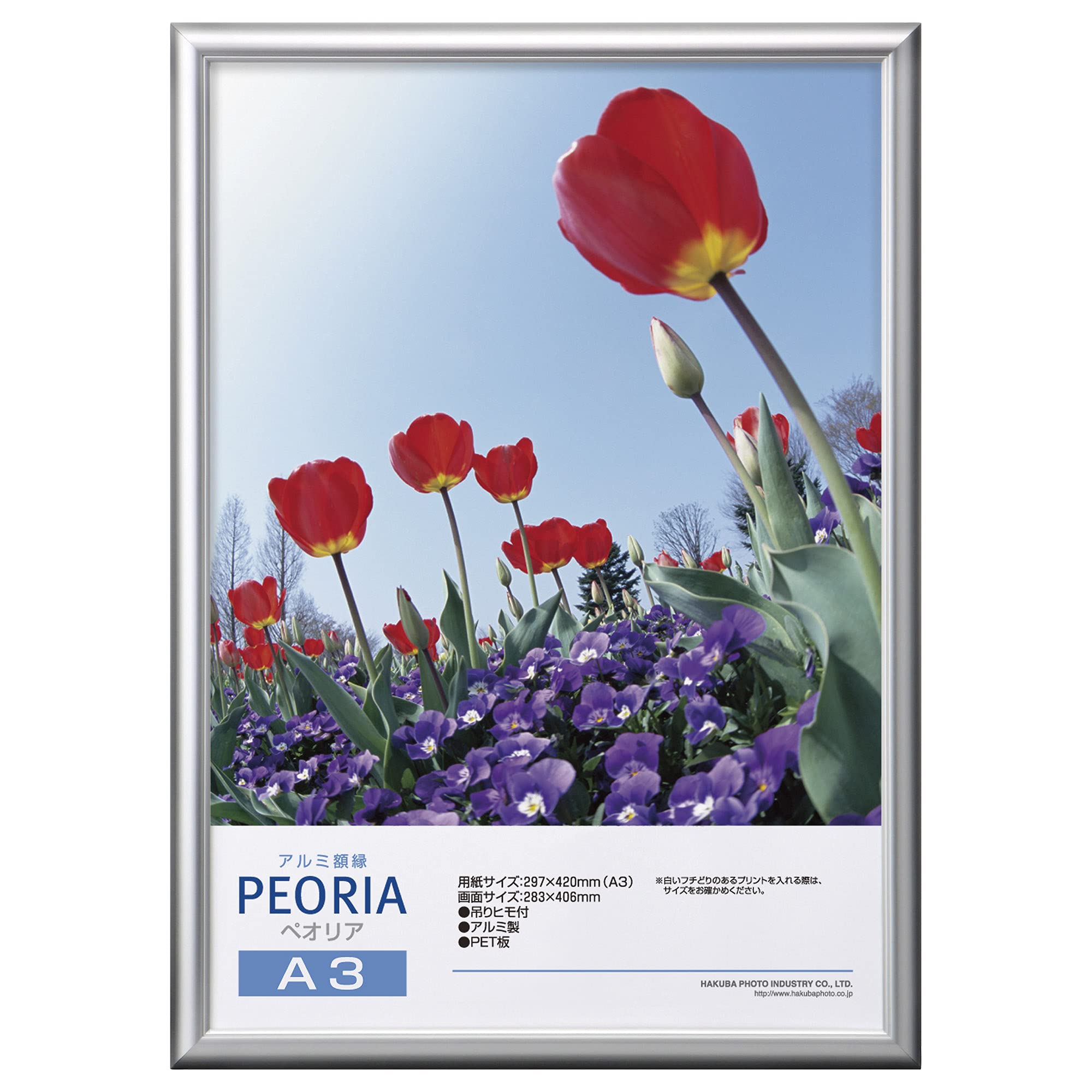 【送料無料】ハクバ 【限定】HAKUBA アルミ額縁 ペオリア 色：シルバー、サイズ：A3