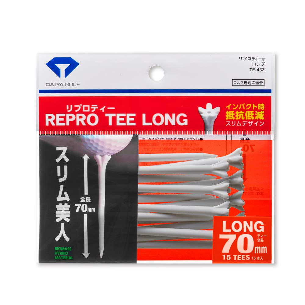 【送料無料】ダイヤゴルフ(DAIYA GOLF) ゴルフティー リプロティー 各種サイズ ブルー イエロー ピンク ホワイト 色：ホワイト、サイズ：ロング