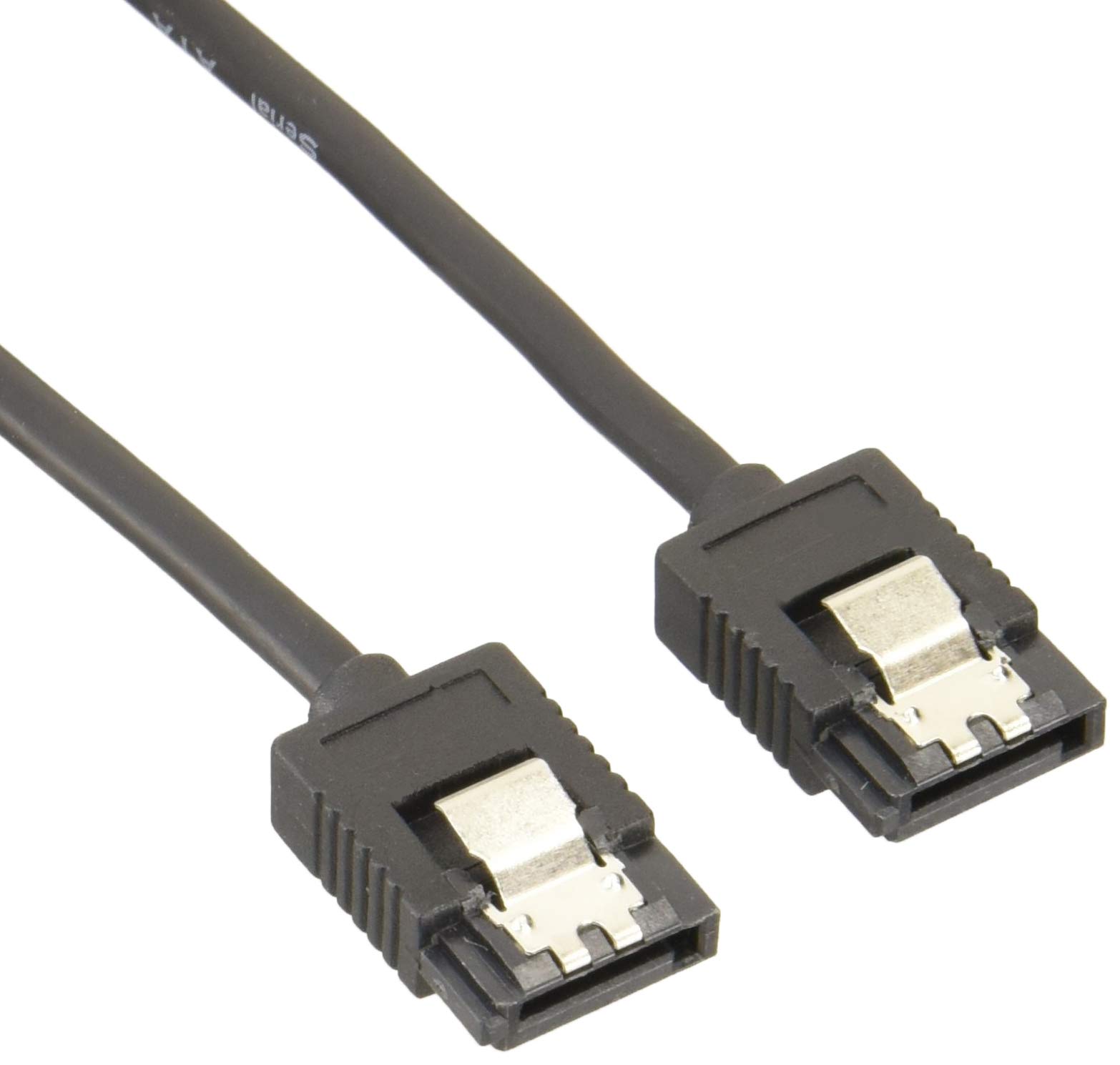 【送料無料】ラッチ付 シリアルATAラウンドケーブル 30cm 色：ブラック、サイズ：70cm