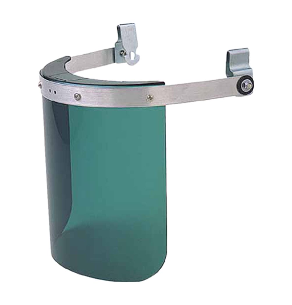 【送料無料】TRUSCO(トラスコ) ヘルメット取付型 防災面 色：グリーン、サイズ：Free Si ...