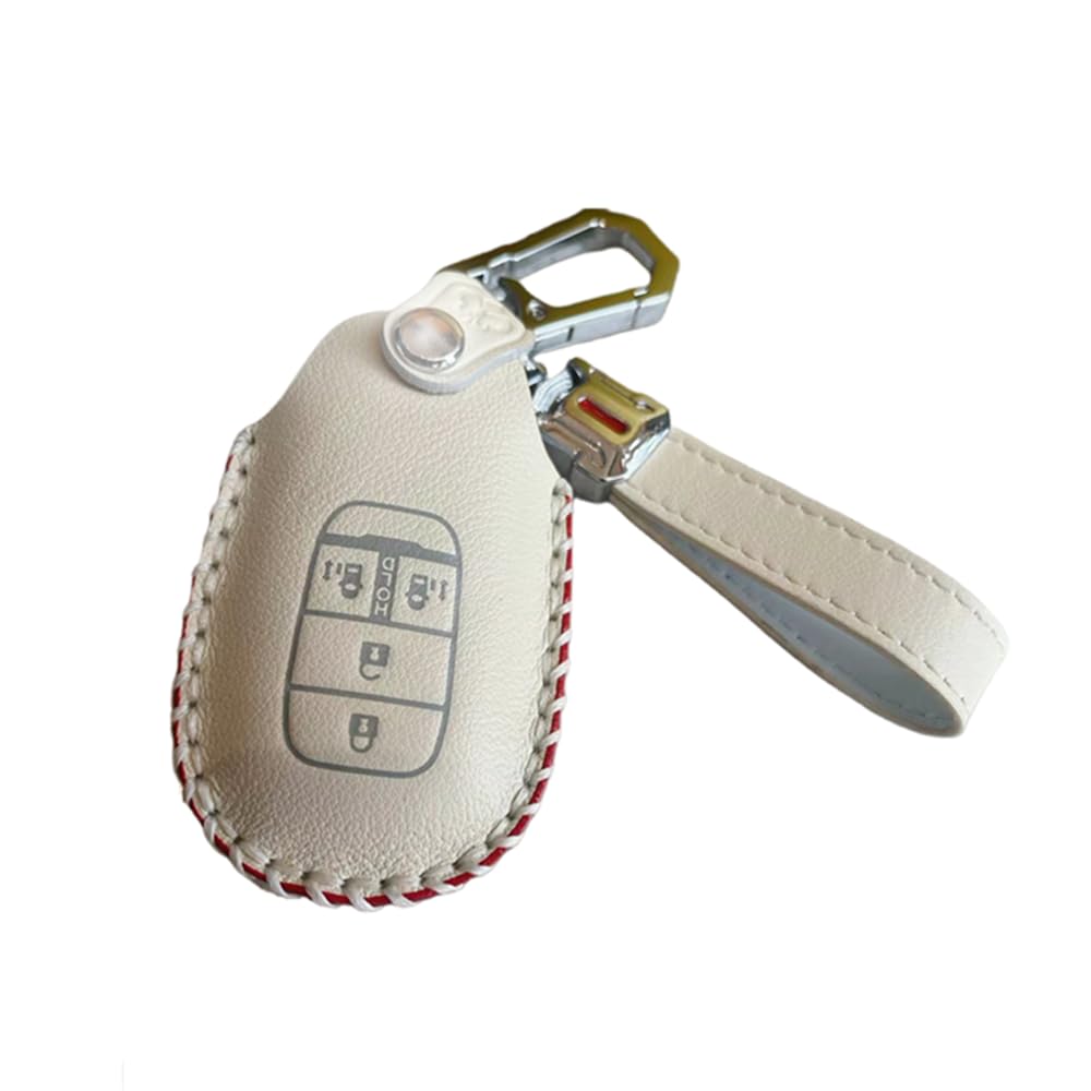 【送料無料】[Nacalikeey] 可愛のキーケーススマート 革キーケース キーホルダー オシャレ リモコン保護キーカバー 色：ホワイト、サイズ：小型