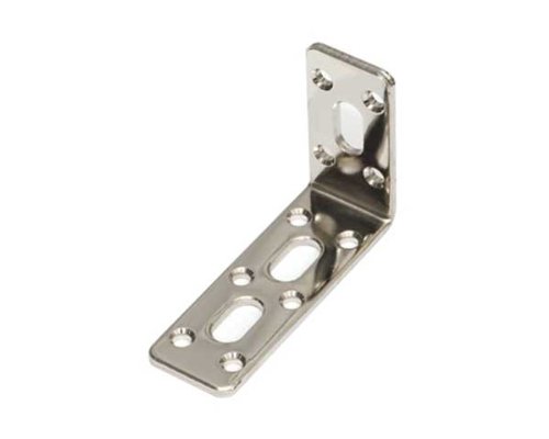 【送料無料】ハイロジック 取付金具 ステー 色：ニッケル、サイズ：3×25×49×74