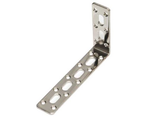 【送料無料】ハイロジック 取付金具 ステー 色：ニッケル、サイズ：3×25×74×124