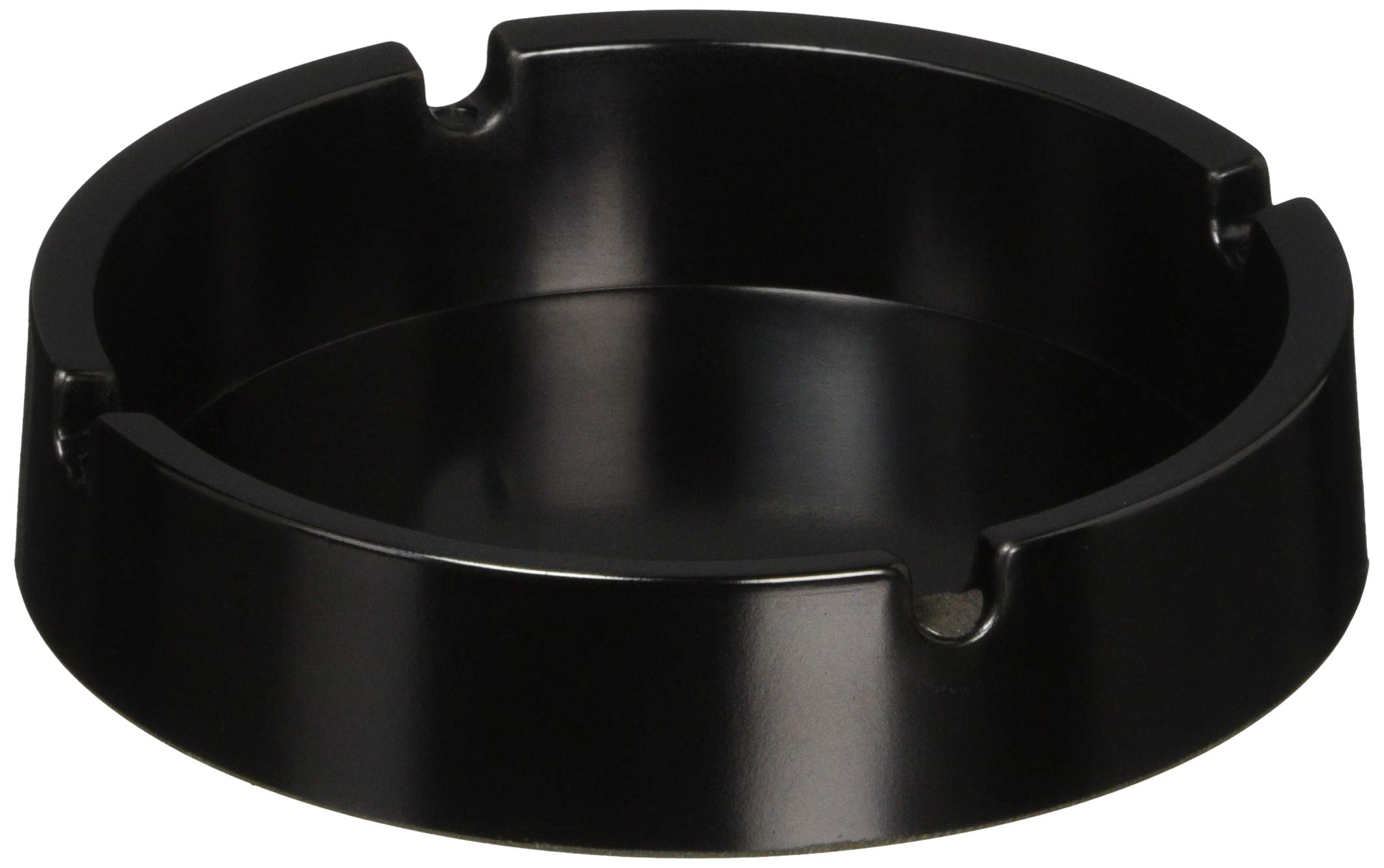 【送料無料】エコー金属 メラミン灰皿 丸型 黒 0836-010 色：黒、サイズ：φ100xH25mm