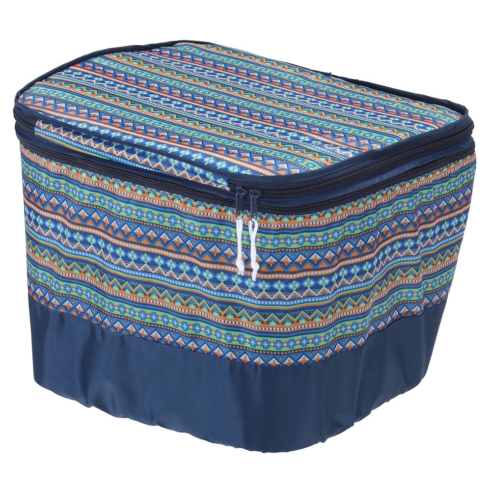 【送料無料】川住製作所 モダンアートシリーズ 前カゴカバー 2段式 色：ネイティブブルー、サイズ：(約..