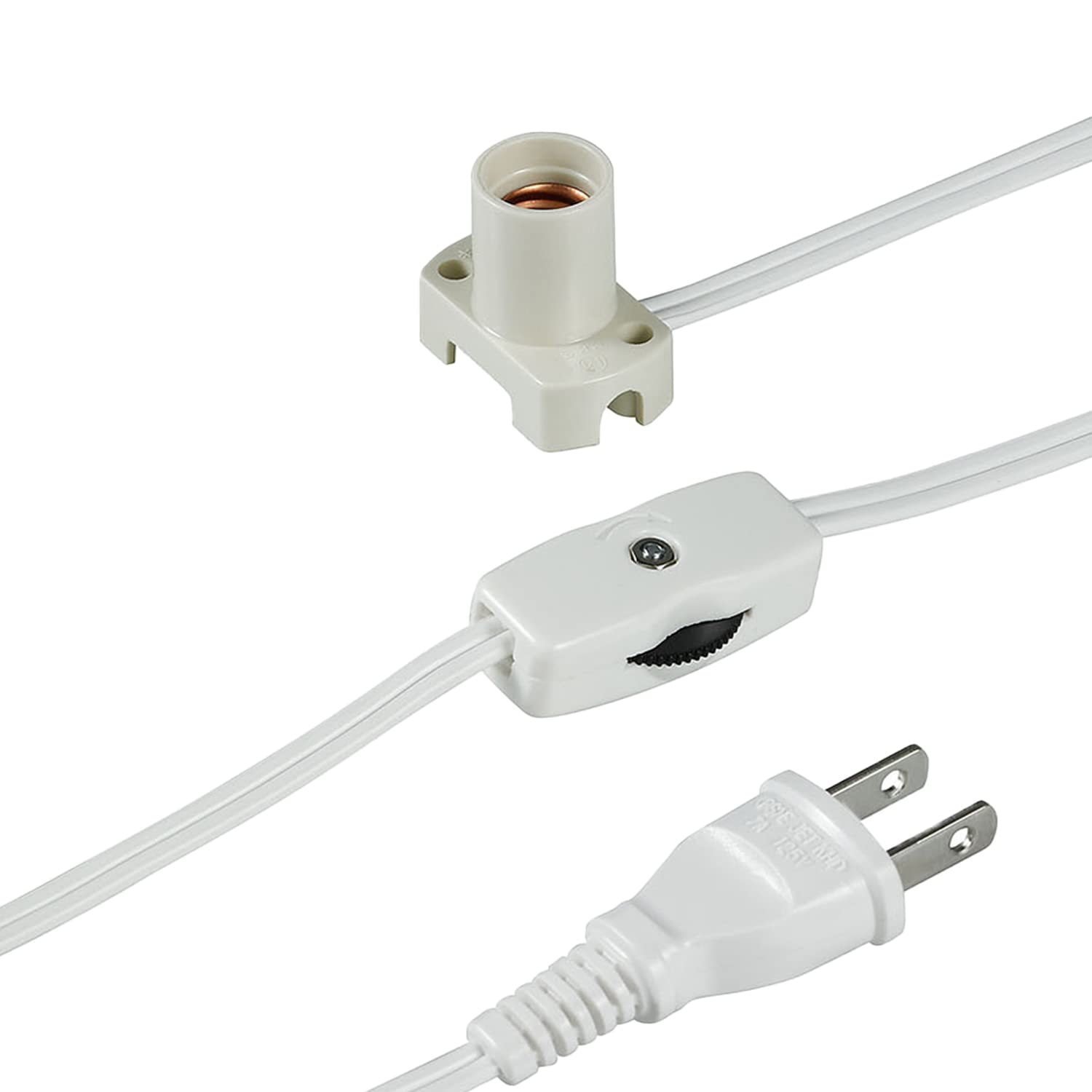 【送料無料】エルパ (ELPA) コード付ソケット 照明 簡易照明 電球 E12 中間スイッチ 1A ...