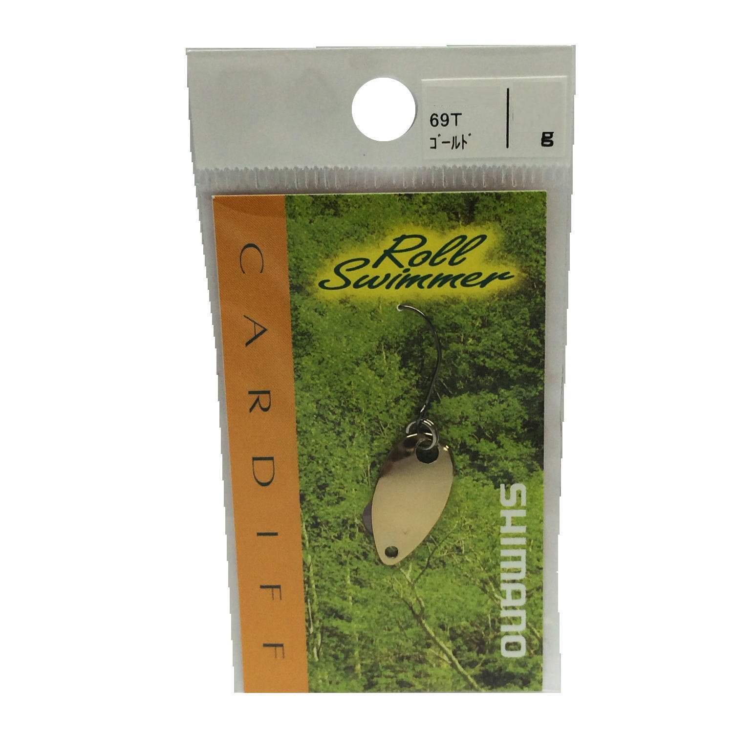 【送料無料】シマノ カーディフ エリアスプーン ロールスイマー 2.2g TR-022K ルアー 色:69T ゴールド、サイズ:2.2g