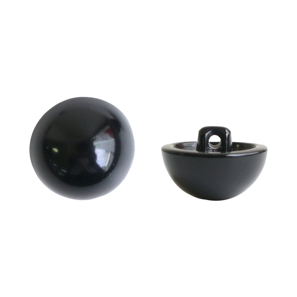 【送料無料】NBK 裏穴 目玉ボタン 144個入 黒 色：ブラック、サイズ：φ15mm