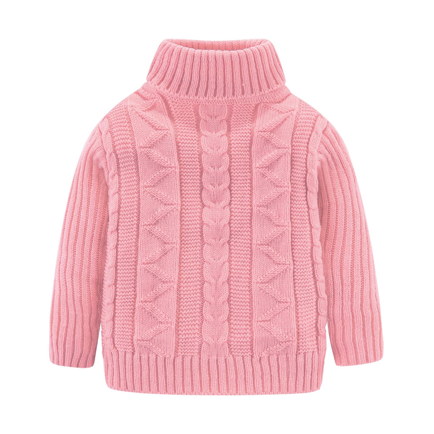 【送料無料】[LittleSpring] セーター キッズ ケーブル ニット タートルネック 無地 秋冬 子供服 男の..