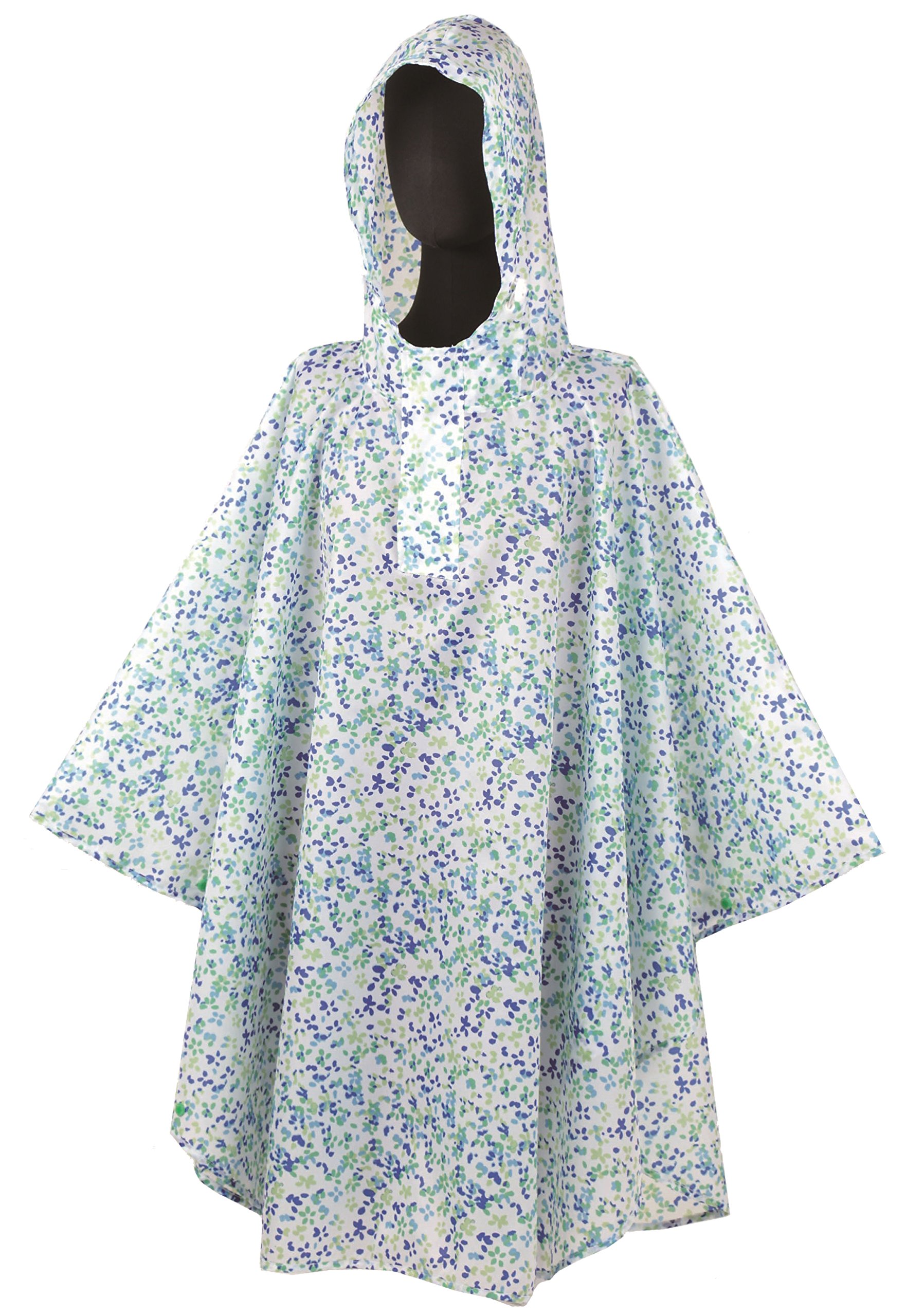 【送料無料】パール金属 レインポンチョ 撥水加工 収納ケース付き 色：リーフ、サイズ：裄丈70×着丈90cm