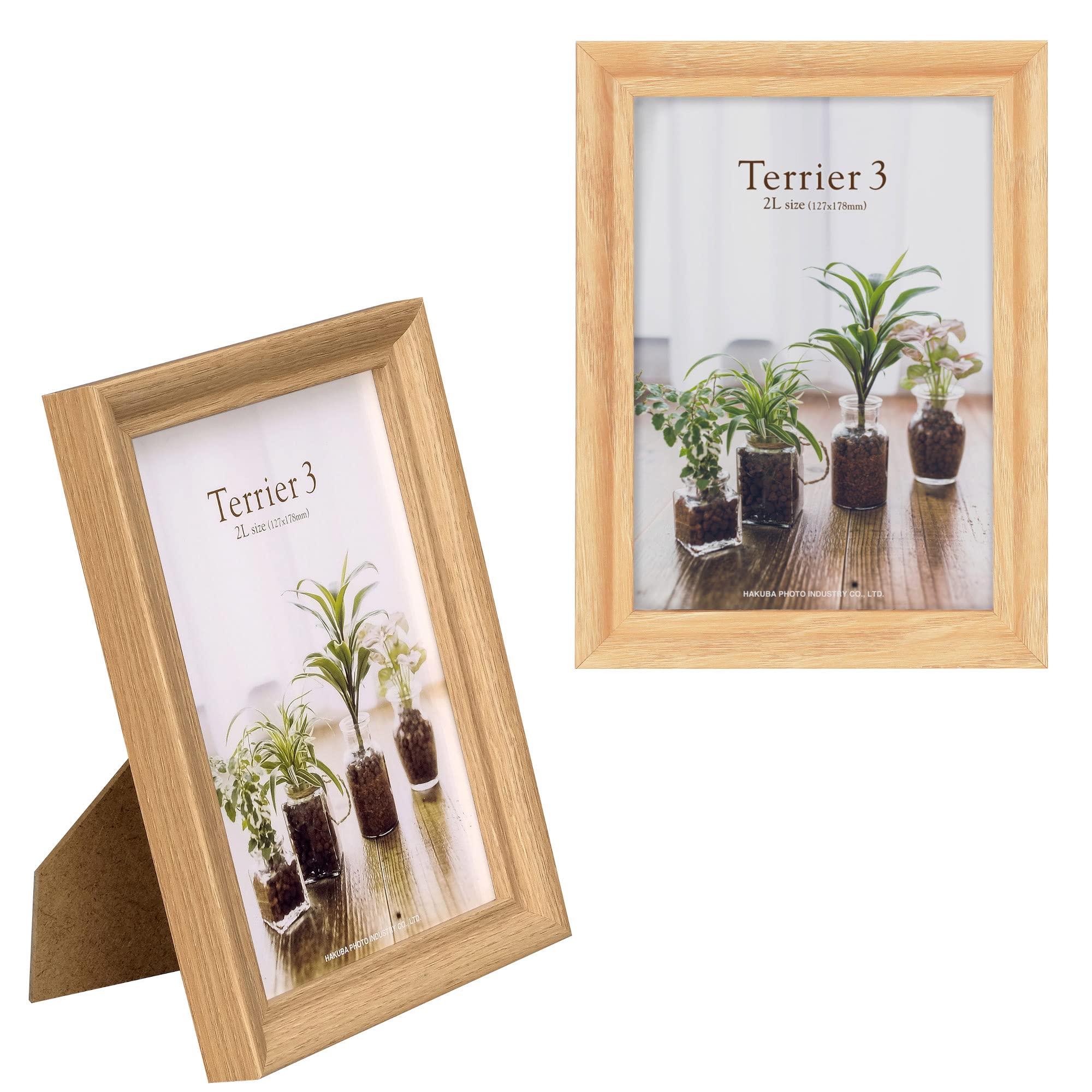 【送料無料】ハクバ HAKUBA 木製 フォトフレーム テリア3 色：ナチュラル、サイズ：2Lサイズ 1面