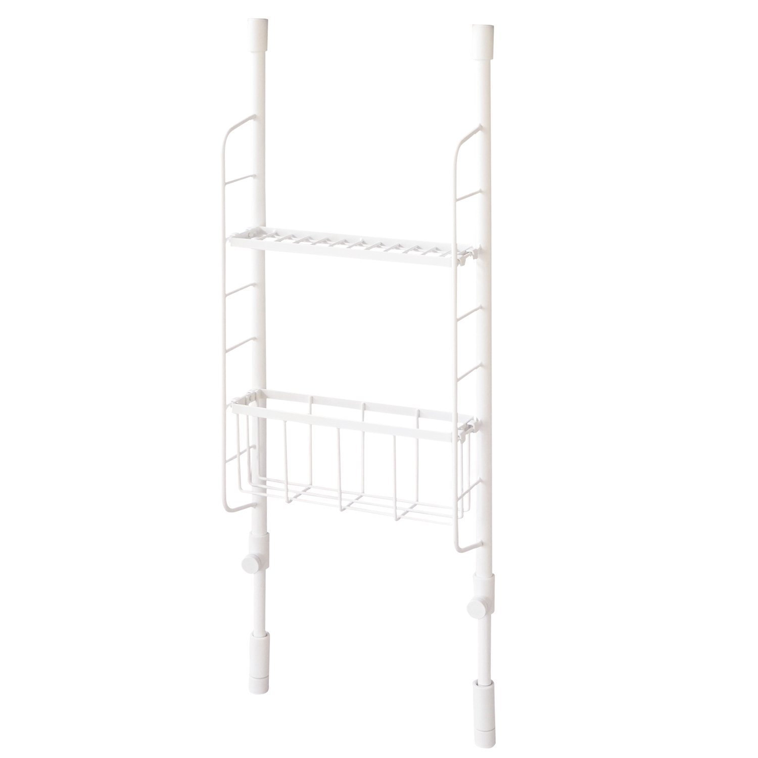【送料無料】HEIANSHINDO キッチンラック 色：ホワイト、サイズ：取付高さ70~105cm(2本脚)