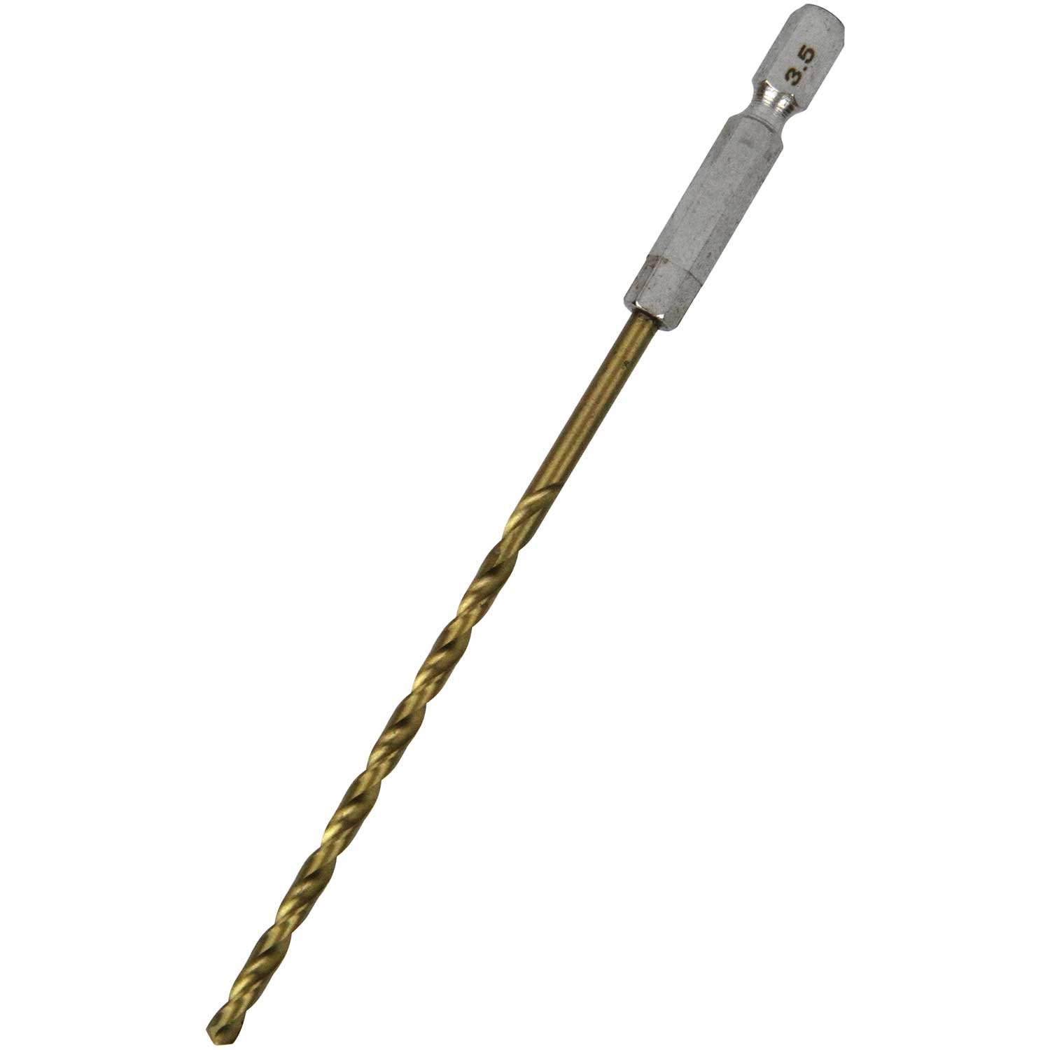 【送料無料】SK11 六角軸 鉄ドリル 微短/適長/極短/微長 1.~13.0mm 色：ゴールド、サイズ：3.5mm