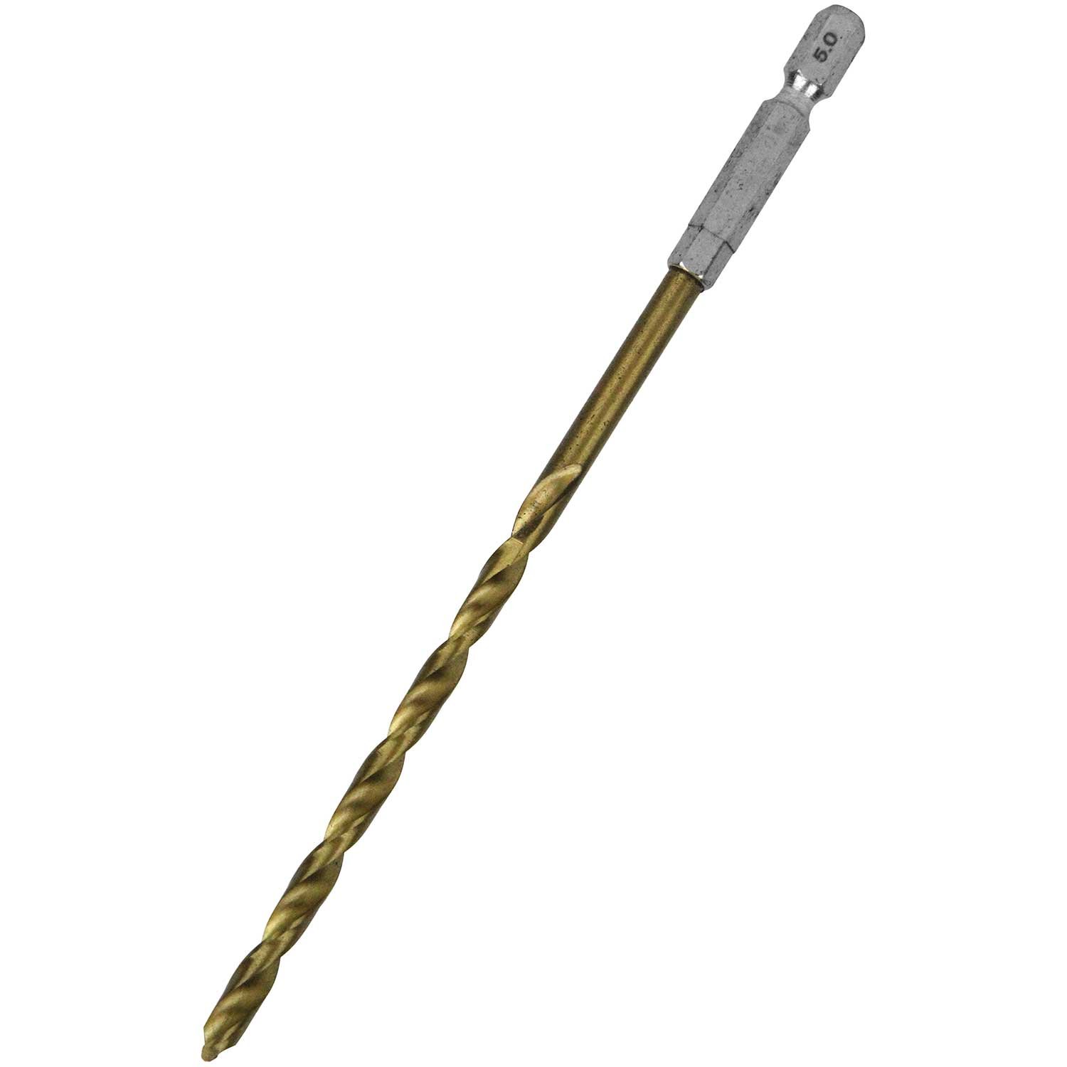 【送料無料】SK11 六角軸 鉄ドリル 微短/適長/極短/微長 1.~13.0mm 色：ゴールド、サイズ：5.0mm