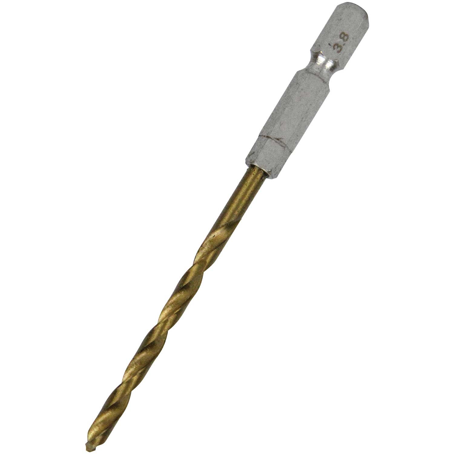 【送料無料】SK11 六角軸 鉄ドリル 微短/適長/極短/微長 1.~13.0mm 色：ゴールド、サイズ：3.8mm