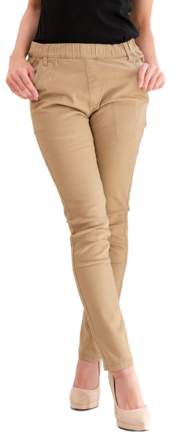 【送料無料】[aspersio] [アスペルシオ] ツイル スキニー ストレッチ パンツ ゴム ウエスト レディース..