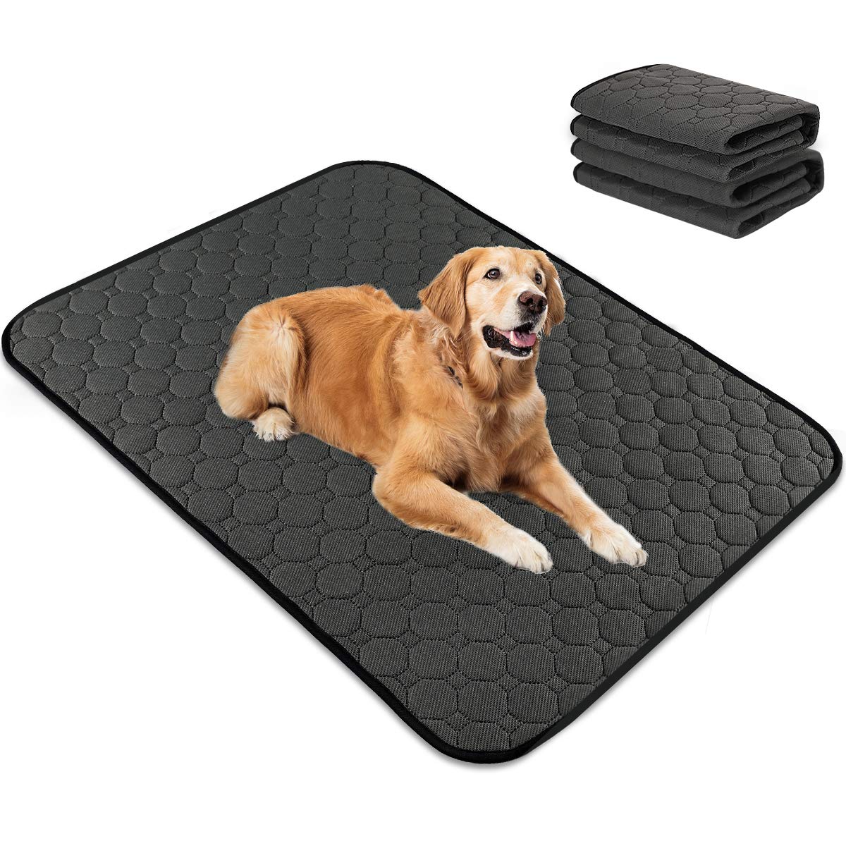 商品情報商品の説明主な仕様 【優れた素材のペットマット】地球環境と家庭環境に優しい！何回も洗って繰り返し使えるのでお財布にやさしく、ゴミが出ないので環境にもやさしいエコシーツです。一度オシッコをしても3〜10秒で吸収され表面はいつもサラサラ。紙のシーツのような交換の手間が省けます。【防水＆滑り止め】強力な吸収能力、オーパロック加工で、水分を閉じ込めるから、逆戻りしにくい、漏れの心配なし。滑り止め裏地、あちこちにも移動しません。【用途広い】フローリングだけではなく、ソファ、ケンネル、キャリーバッグ、サークルや犬ケージにも使え、車内の敷物としても素晴らしいです。お出かけ時に使うのも便利です。【繰り返し使用可能】何度でも洗って使える経済性と、優れた吸収・拡散・防水性能と共に速乾性能・汚れ除去性能にも優れています。【本製品は倉庫より安心・安全発送。】万が一お客様が商品に何か不満があったら、メールまたはお電話にてお気軽にお問い合わせ下さい。早急に対応致します。不良品があれば交換できます。心配なく選択してください。