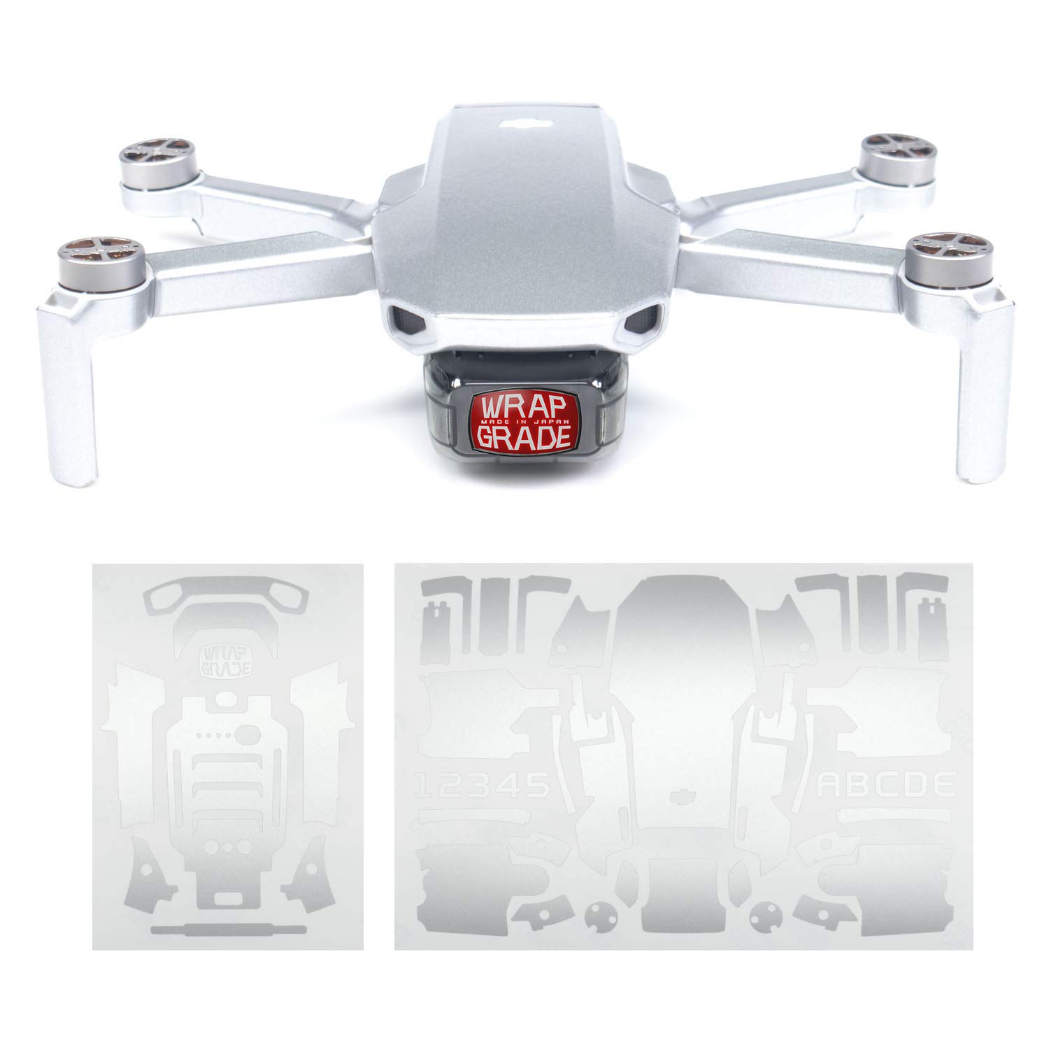 【送料無料】WRAPGRADE for DJI Mavic Mini/Mini 2 SE スキンシール 色：エアーフォースシルバー