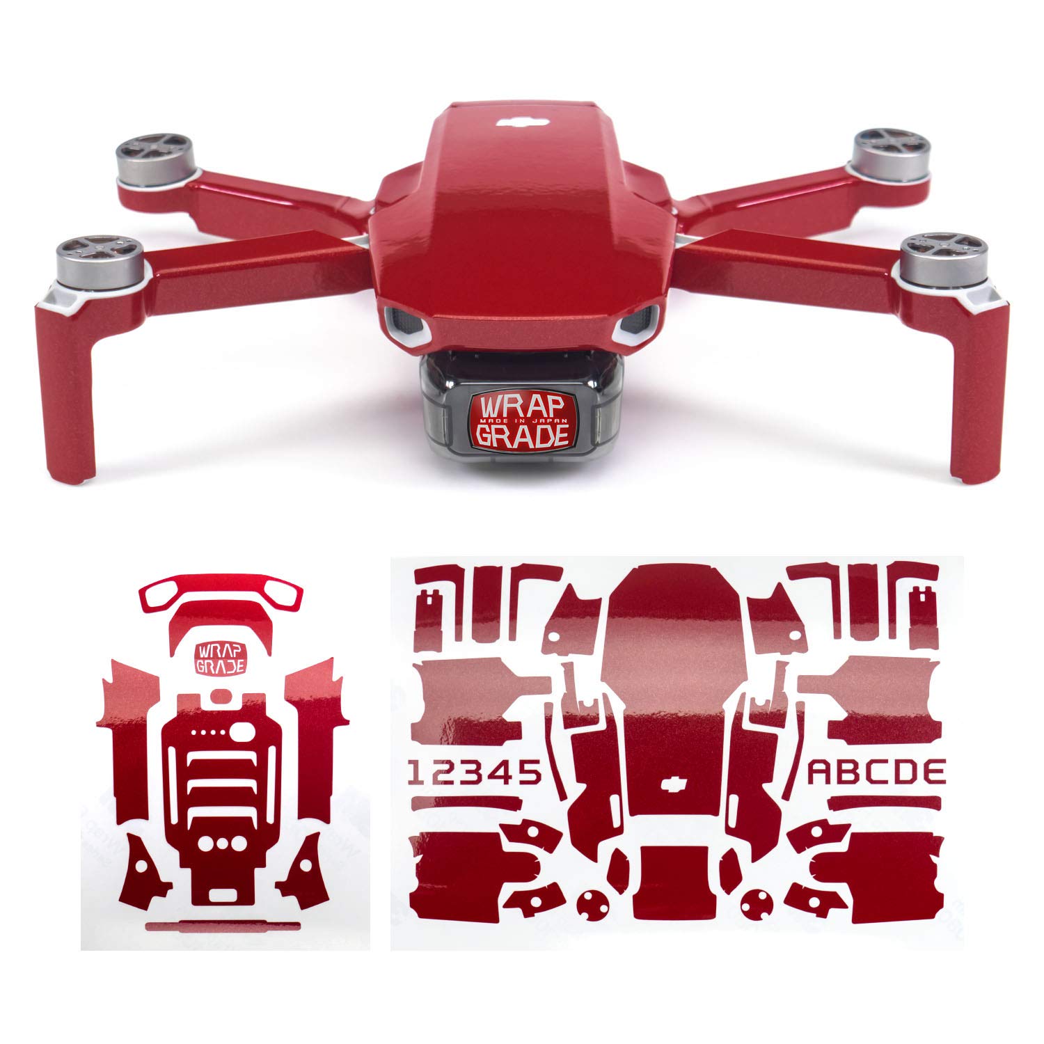 【送料無料】WRAPGRADE for DJI Mavic Mini/Mini 2 SE スキンシール 色：ジャパンレッド