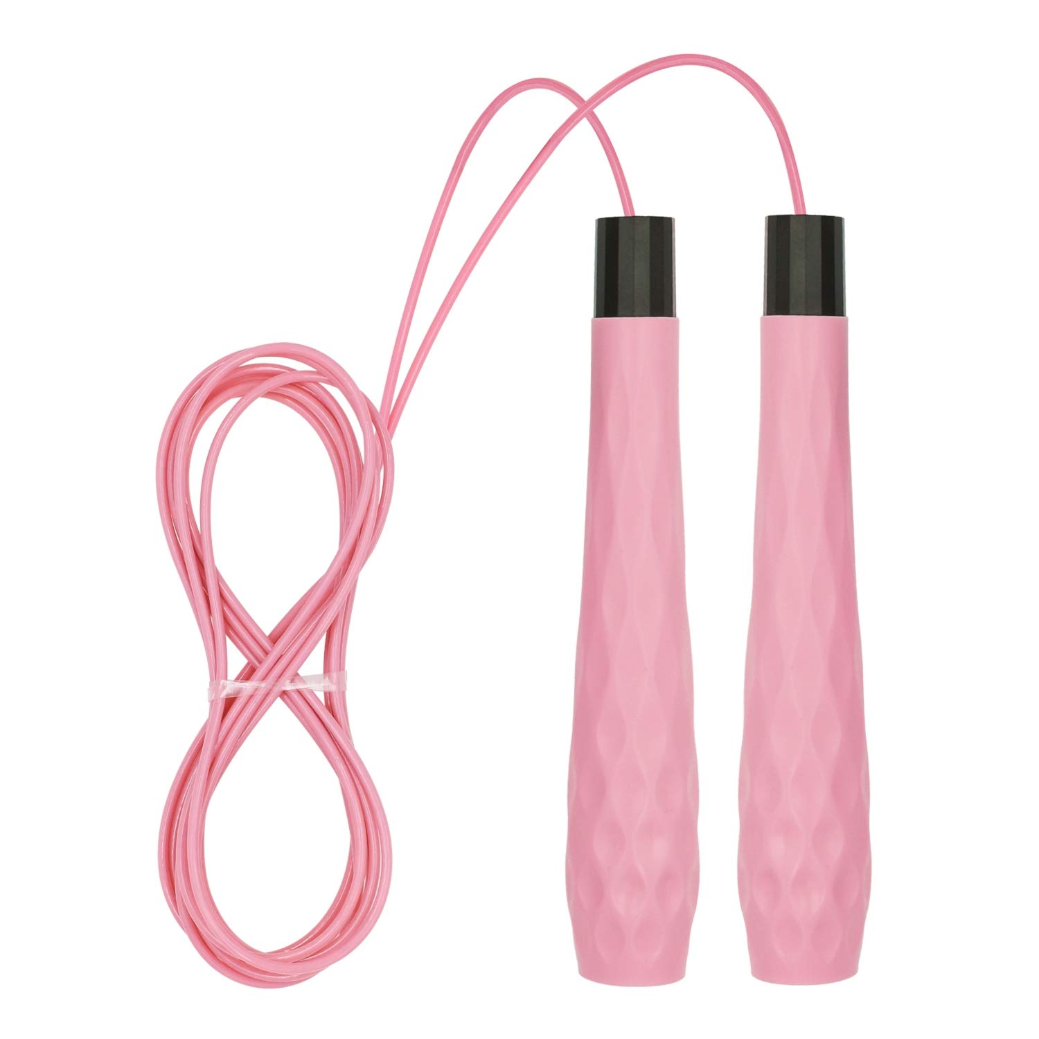 【送料無料】なわとび 二重跳び/ジュニア用 学校用縄跳び 小学生 競技 長さ調整 色：ABR06J-ピンク（ワ..