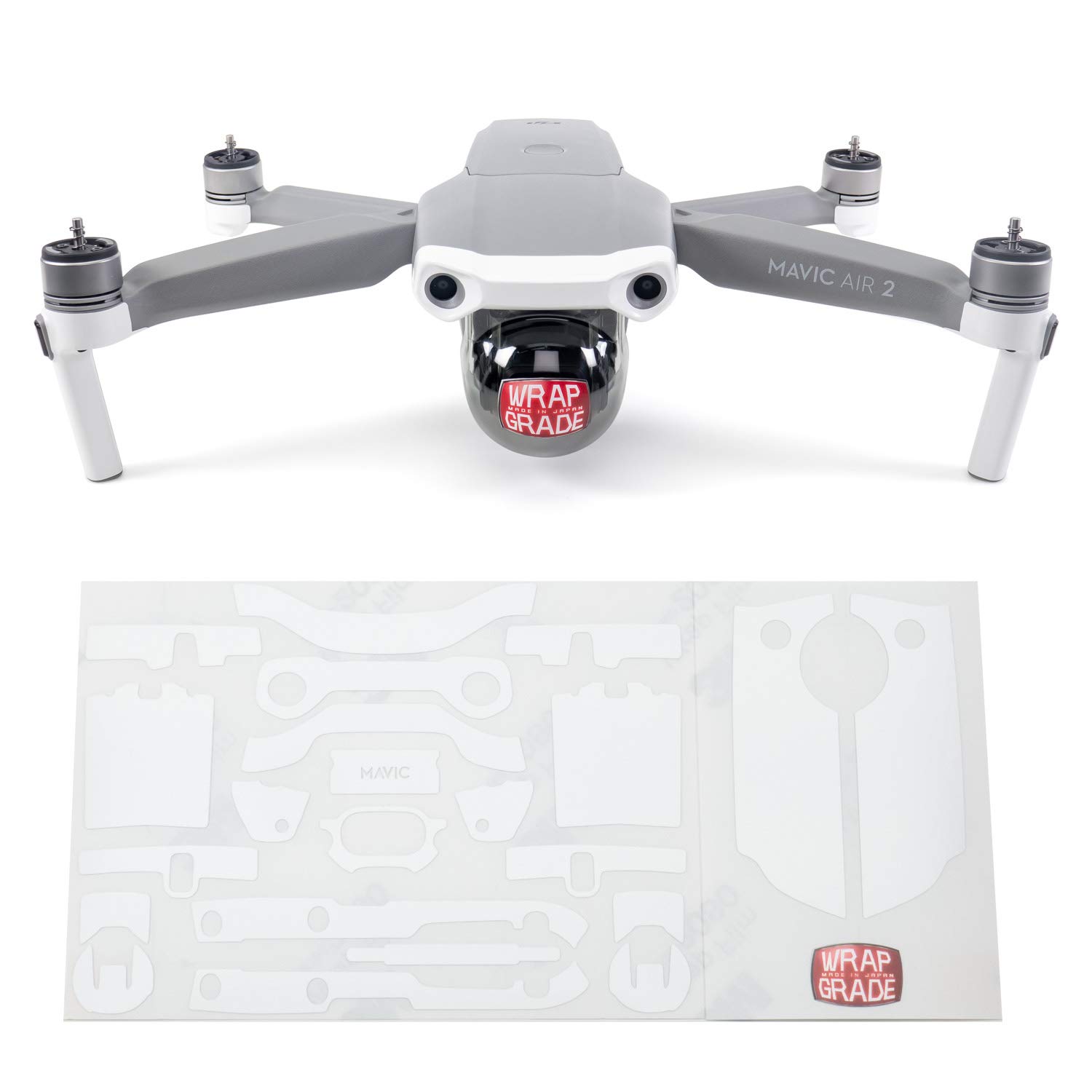 【送料無料】WRAPGRADE for DJI Mavic Air 2 アクセントカラーA スキンシール 色：レーシングホワイト