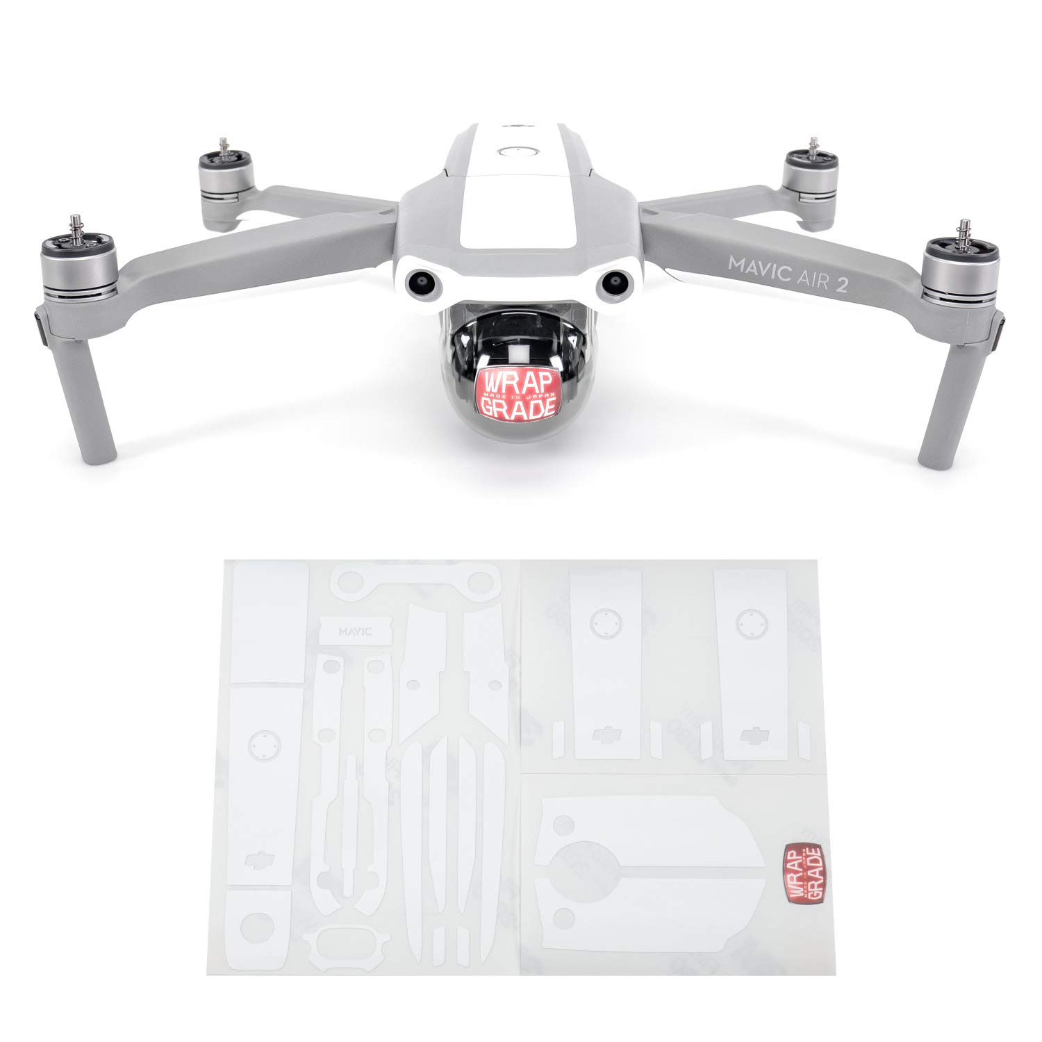 【送料無料】WRAPGRADE for DJI Mavic Air 2 アクセントカラーB スキンシール 色：レーシングホワイト