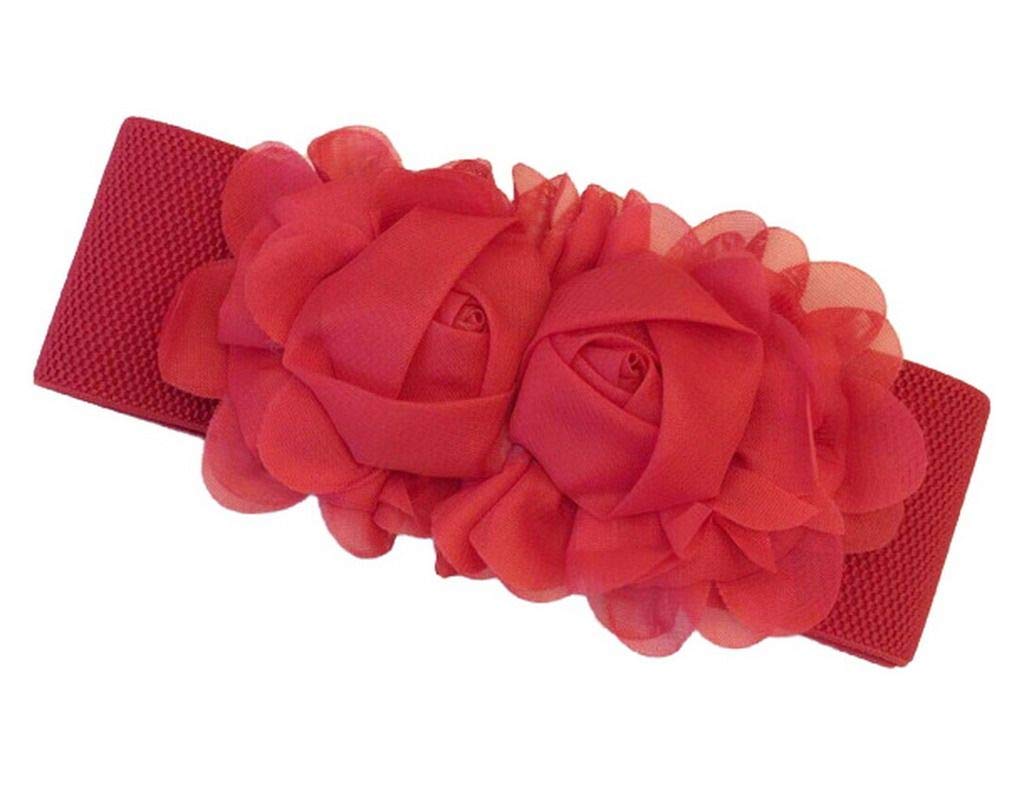 【送料無料】[Jixin4you] サッシュベルト レディース 可愛い オシャレ ウェストマーク PUレザー リボンベルト 幅広 パーティー デート 色：Lレッド、サイズ：Free Size