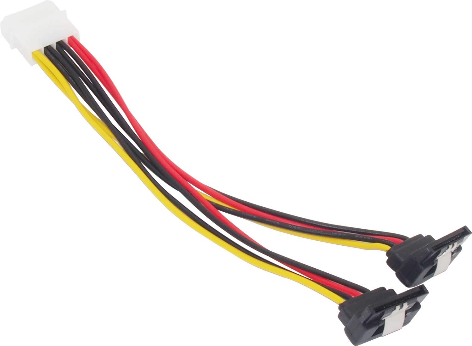 【送料無料】オーディオファン シリアルATA用電源変換ケーブル SATA電源 (15ピン) ケーブル ストレート サイズ：L字2分岐 1点