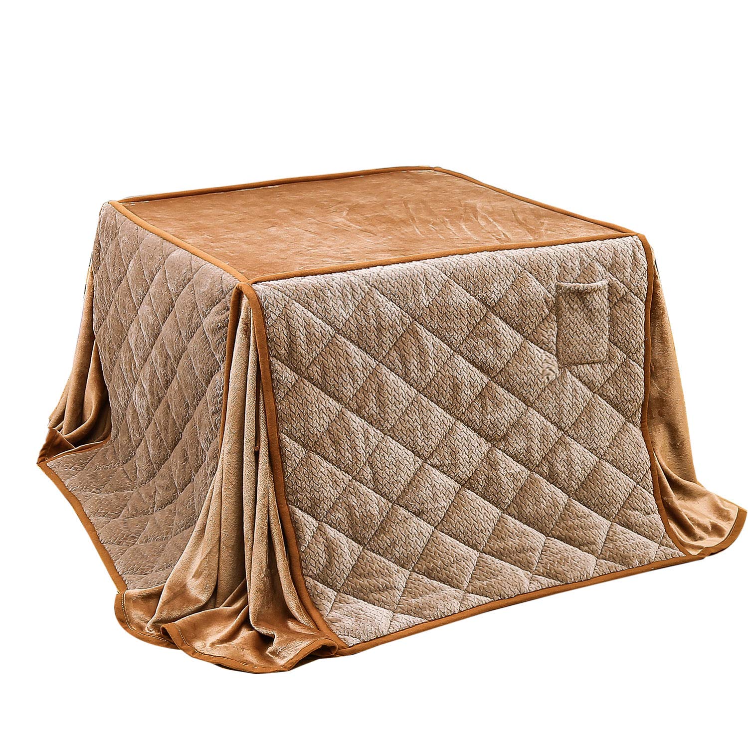 【送料無料】JEMAジェマ ハイタイプ テーブル ダイニング 省スペース こたつ布団 こたつ掛け布団 掛け布団単品 吸湿発熱 ふわふわ感触フランネル生地 色：ベージュ、サイズ：約240x265cm（テーブル用省スペースこたつ布団）