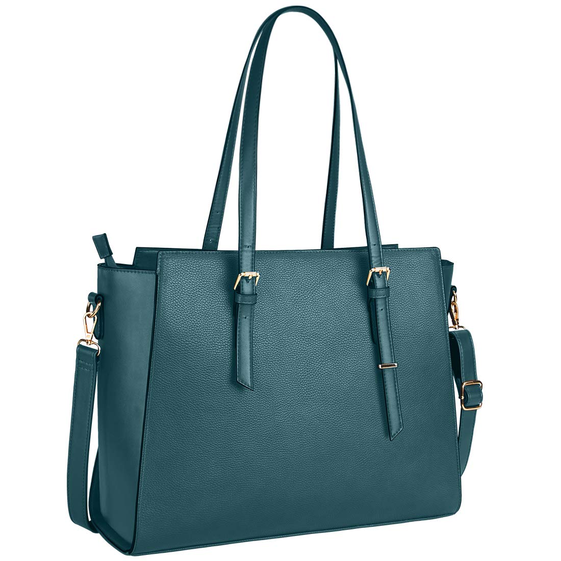 【送料無料】[NEWHEY] ビジネスバッグ レディース 大容量 トートバッグ 15.6インチ PC ハンドバッグ A4 ショルダー 2way 肩掛け 8色 防水 就活 通勤 通学 肩掛け 色：グリーン、サイズ：1個