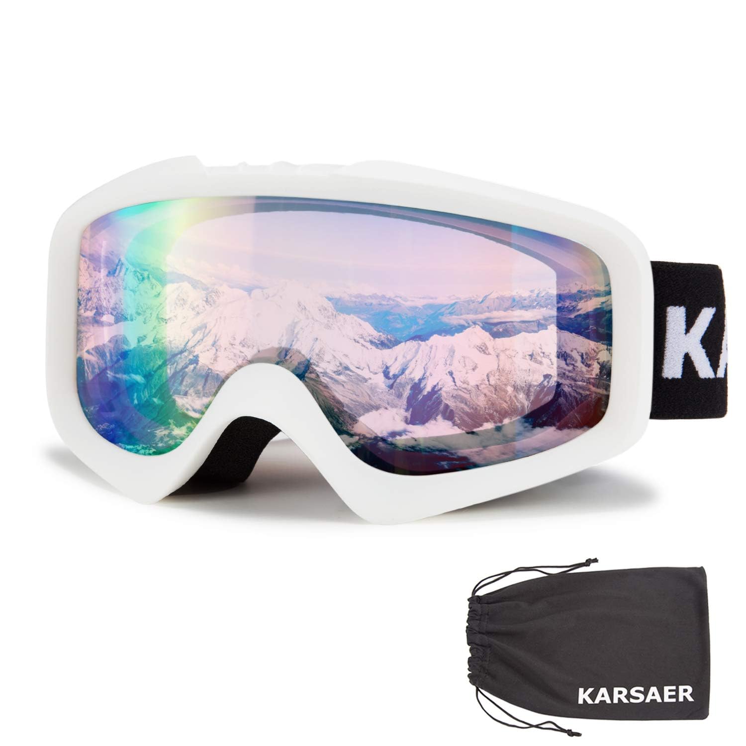 【送料無料】[Karsaer] スノーボード スキー ゴーグル レディース 眼鏡対応 防風/防雪/曇り止め 紫外線..