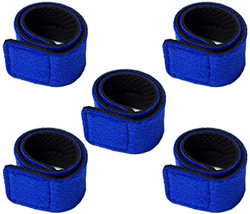 【送料無料】L-park ロッドベルト 釣り竿バンド 釣り スリット穴付き 保護ベルト 結びバンド 【選べる10本/5本/カラー/サイズ】 色:ブルー短15cm