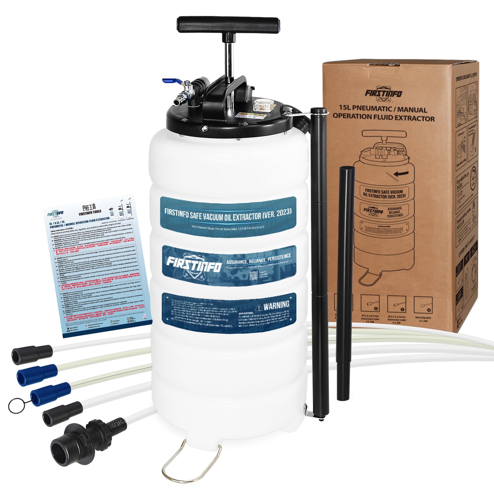 【送料無料】良匠 オイルチェンジャー エアー手動兼用 ポンプ 液体交換 抜き取り 安全弁・オイルホース..