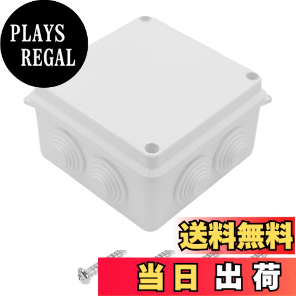 商品情報商品の説明高品質ABS製電気ボックス。IP65防水防塵認定で、屋内外で幅広く利用可能。電子機器やケーブルの収納に最適な頼りになる製品。主な仕様 [高耐久性素材] 高品質ABS樹脂とゴム製で構築され、衝撃に対して堅牢で変形しにくい。酸やアルカリ、塩にも強い素材です。[卓越した電気的特性] 幅広い温度・湿度・周波数範囲で優れた絶縁性を発揮し、耐温性も抜群。電気工事に安心感を提供します。[完璧なIP65防水・防塵] 屋内外で自由に利用可能。電子機器やケーブルの収納に最適で、悪天候から保護します。[柔軟なケーブル穴設計] ケーブル穴には階段状のゴム栓が付いており、異なる径のケーブルを選択可能。防水シールガスケットでしっかりと密閉。[多岐にわたる用途] 端子中継、制御、通信など、幅広い電気工事に対応。屋内および屋外で堅牢かつ頼りになります。パッケージ内容：1 x電気ボックス、4 x ネジ。