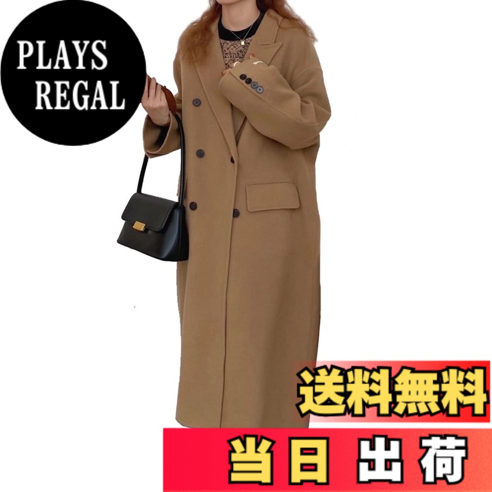 Jacket - 【送料無料】[TASOGARA] チェスターコート レディース ロングコート ロング丈 大きいサイズ 体型カバー ゆったり 厚手 シンプル オシャレ お出かけ 冬 色：カーキ、サイズ：L