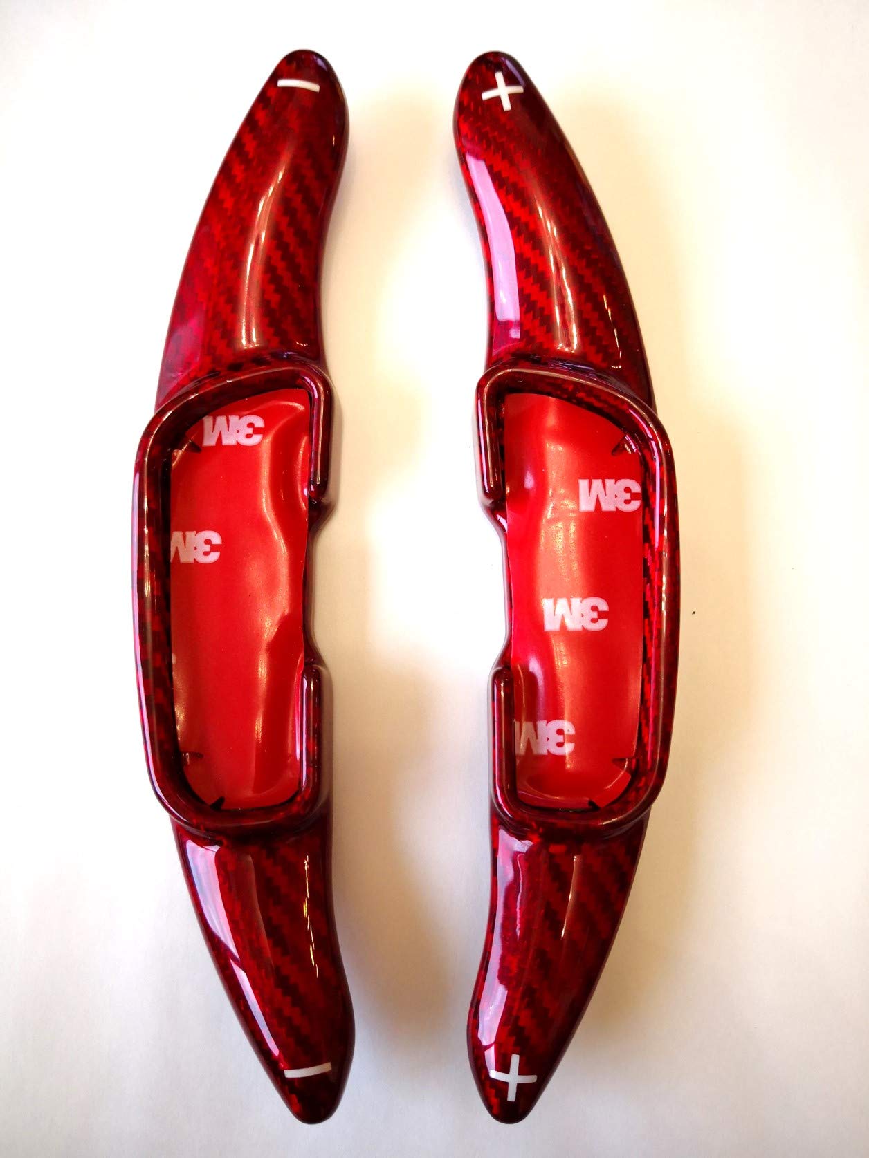 【送料無料】B001_マツダ_パドルシフトカバーアルミ 色：レッドカーボン