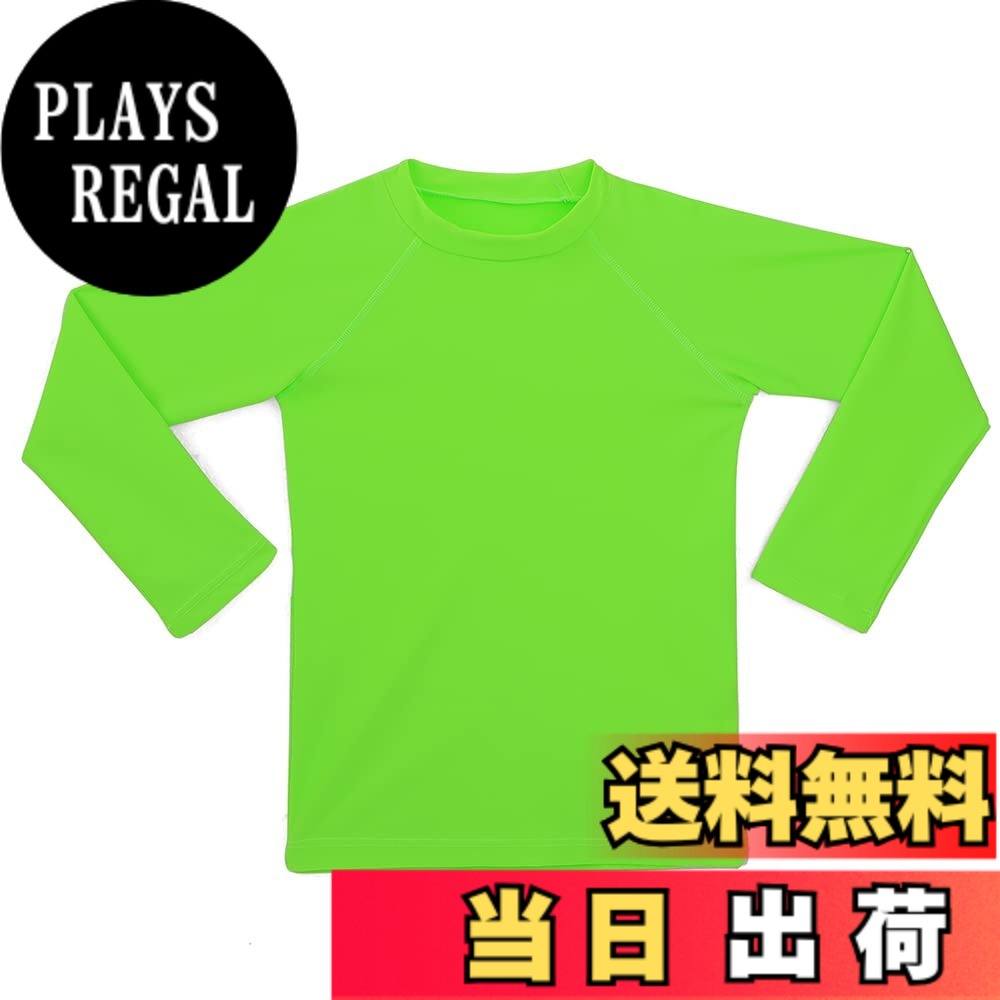 Rakuten - 【送料無料】[ESTAMICO] キッズ 長袖 ラッシュガード Tシャツ UVカットUPF+50 子供用 水着 水陸両用 色：ライトグリーン、サイズ：100