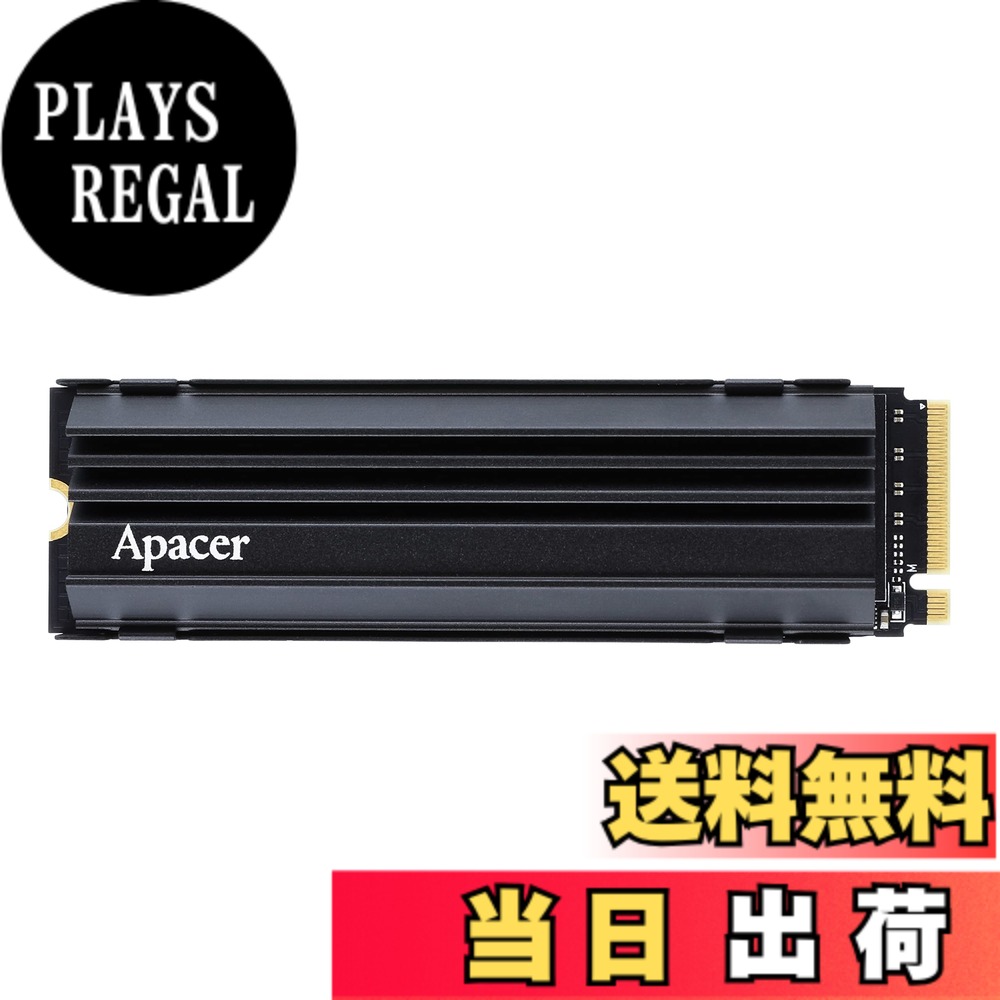 【送料無料】Apacer SSD NVMe PCIe Gen4x4 M.2 2280 色：ブラック。