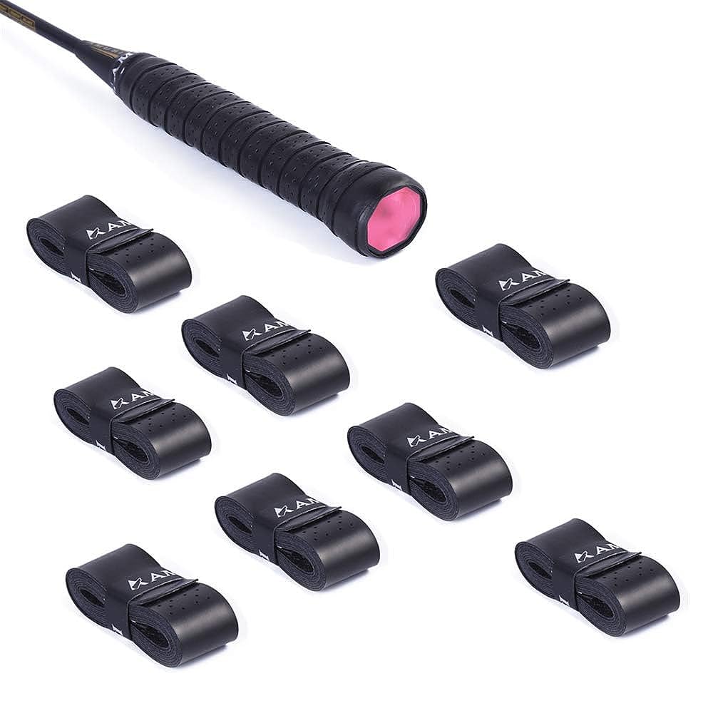 【送料無料】バドミントン グリップテープ ゴルフ グリップテープ テニスラケット グリップテープ （8本セット ブラック）滑り止め 吸汗 通気性 ゴルフ/テニス/野球/バドミントン用 色：ブラック、サイズ：B0CPP11MYT