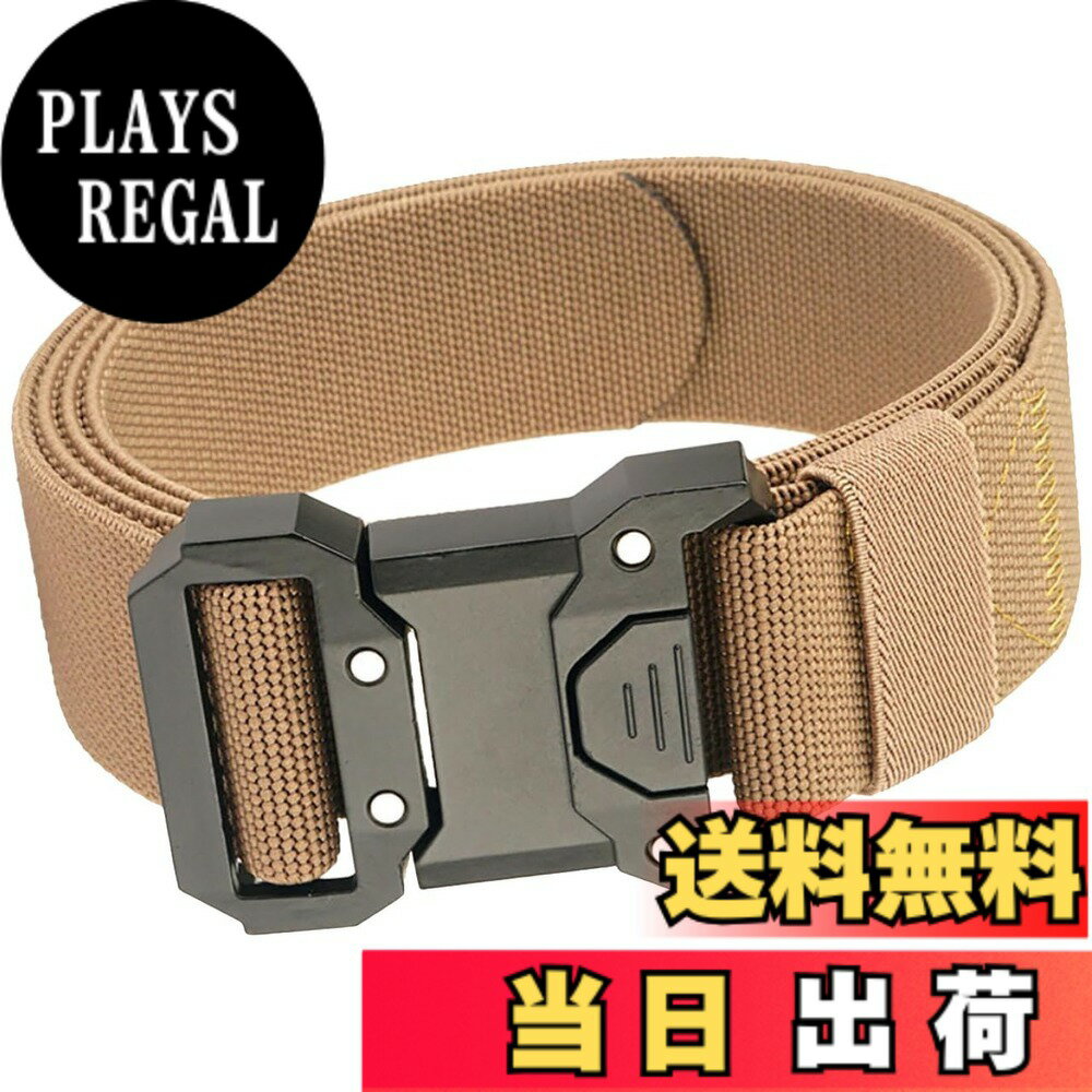【送料無料】[バズ セレクション] ベルト ワンタッチ タクティカル クイックリリース 作業 弾性 メンズ LBT693 色：ダークカーキ