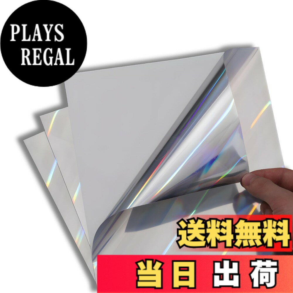 【送料無料】ENN LLC ホログラムシート A4 透明 20枚 ラミネートフィルム インクジェット印刷可能 色：ライン