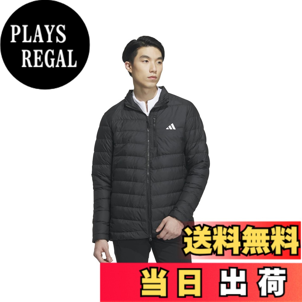 【送料無料】[アディダス] ゴルフウェア ブルゾン メンズ WIND.RDY 保温 撥水 フルジップ ダウンジャケット DJK58 色：ブラック、サイズ：XL