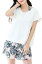 【送料無料】 水着 レディース 体型カバー タンキニ カバーアップ オーバーTシャツ ショートパンツ 4点..