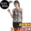 【送料無料】 フィットネス水着 レディース プリント柄 袖なし セパレート キャップ付き 2025 FT-2062 色:かすれブロック、サイズ:13 号